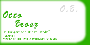 otto brosz business card